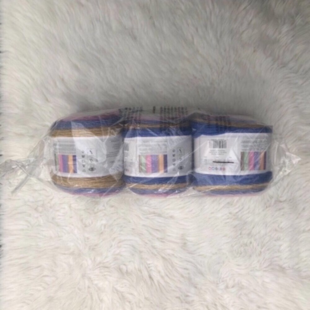 NWT Lion Brand Cupcake Yarn Skeins Flower Patch - Picture 3 of 7